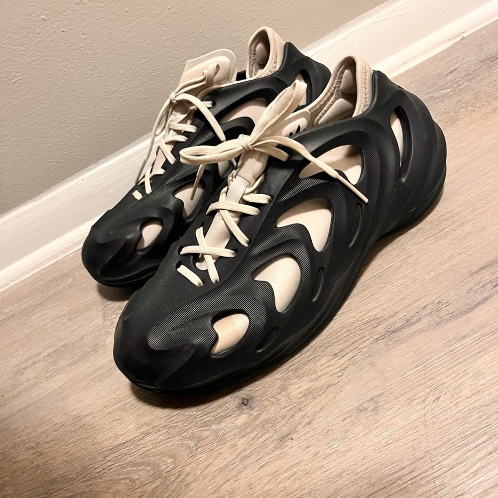 Yeezy Black and Cream Sneakers